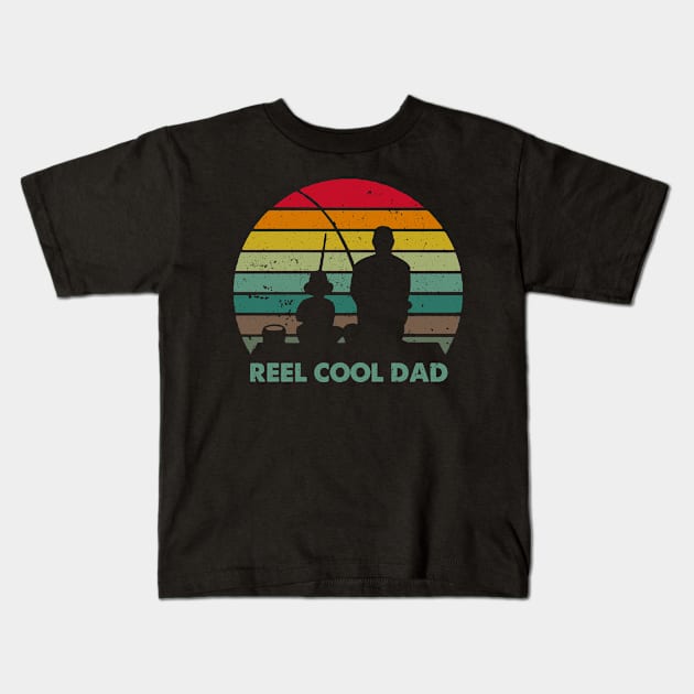 Reel cool dad Kids T-Shirt by alexalexay